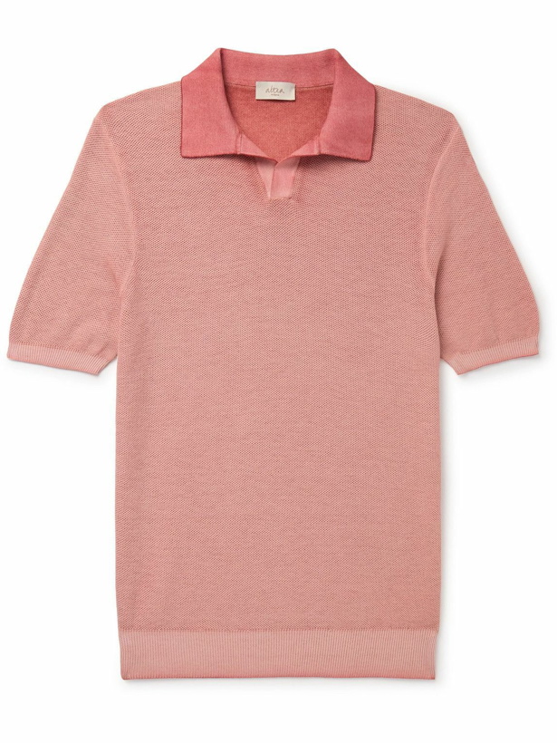 Photo: Altea - Slim-Fit Cotton-Piqué Polo Shirt - Pink