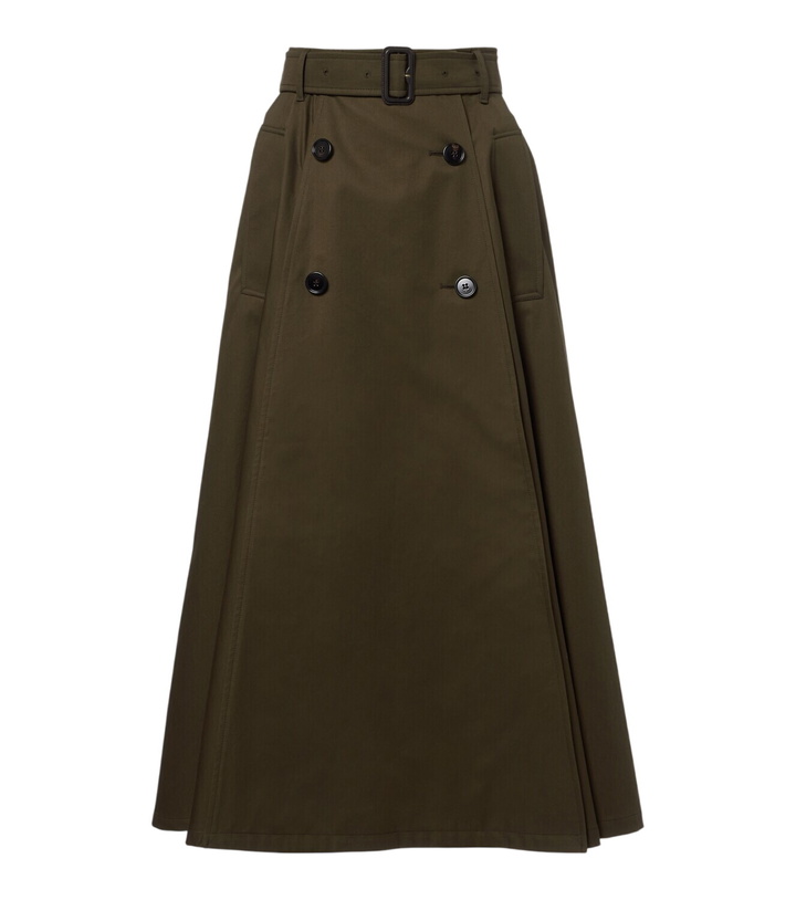 Photo: Burberry Cotton gabardine midi skirt