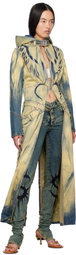 Masha Popova Blue Racing Denim Coat