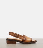 Miu Miu Leather slingback sandals