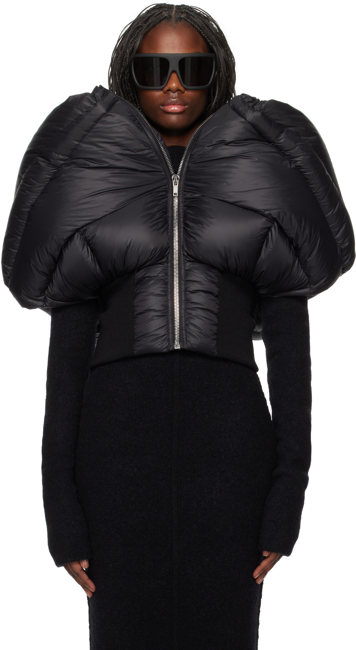 Rick Owens Black Porterville Mini Horus Down Jacket Rick Owens