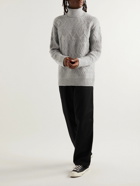 NN07 - Bert Cable-Knit Rollneck Sweater - Gray