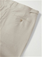 Stòffa - Tapered Pleated Wool Trousers - Neutrals