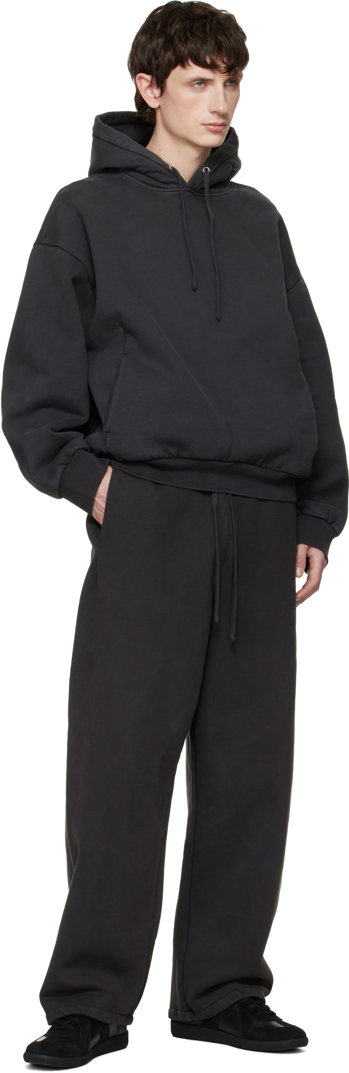 SKIMS Black Heavyweight Fleece Hoodie