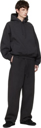 SKIMS Black Heavyweight Fleece Hoodie