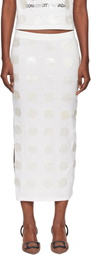 Conner Ives Mother of Pearl Paillette Maxi Skirt