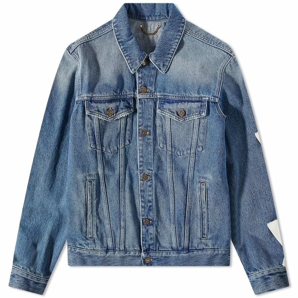 Golden Goose Men's Washed Denim Jacket in Blue Golden Goose Deluxe Brand