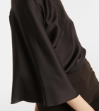 Rick Owens Cylinder draped satin top