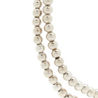 MM6 Maison Margiela Women's Ball Choker Necklace in Polished Palladio