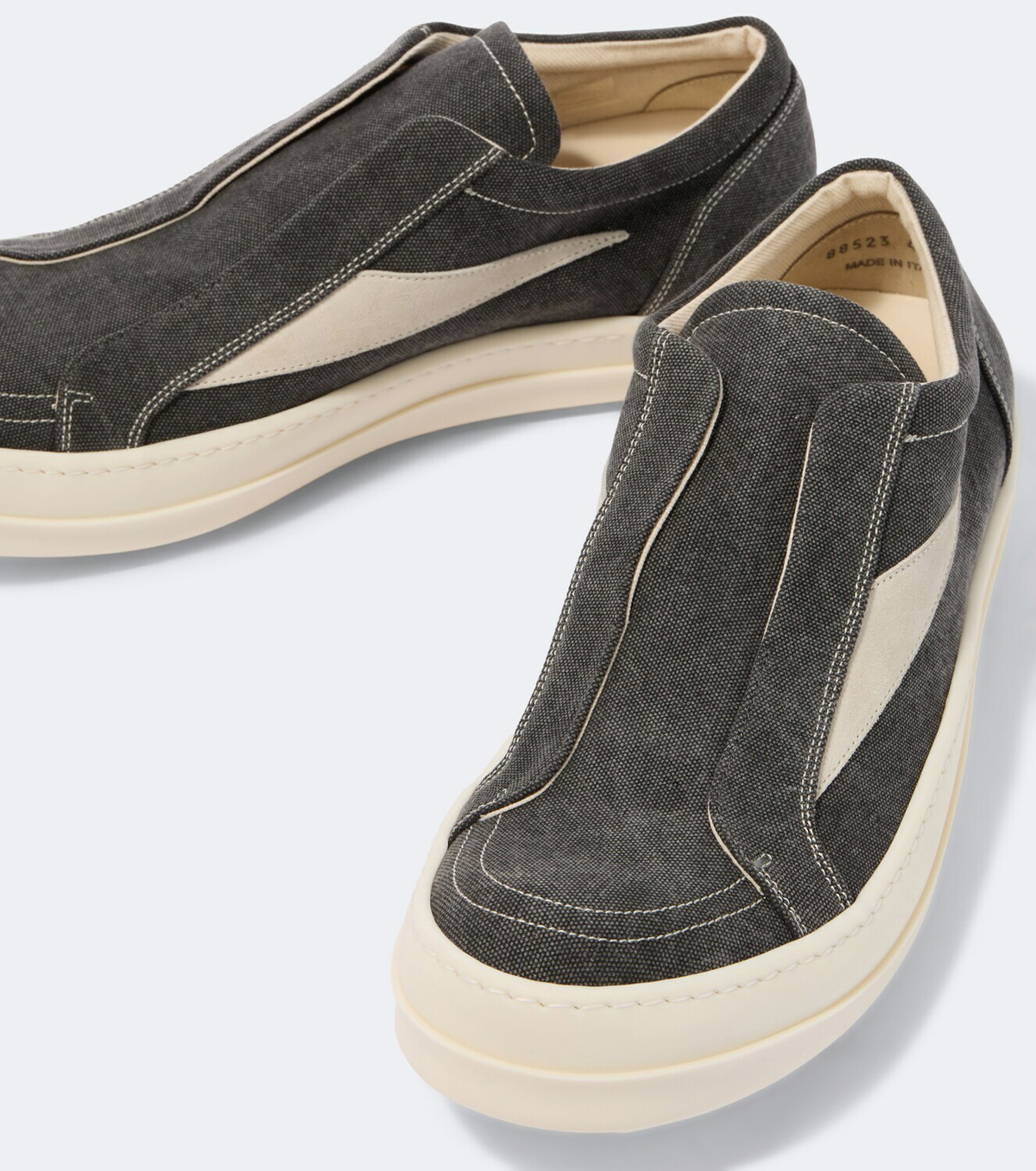 Rick Owens DRKSHDW suede-trimmed slip-on shoes