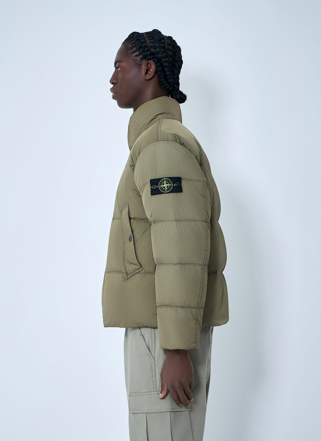 Stone Island Logo Patch Bomber Jacket
