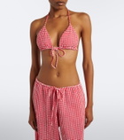 Montce Emma gingham seersucker bikini top