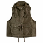 Engineered Garments Men's Waxed Cotton Field Vest in Olive