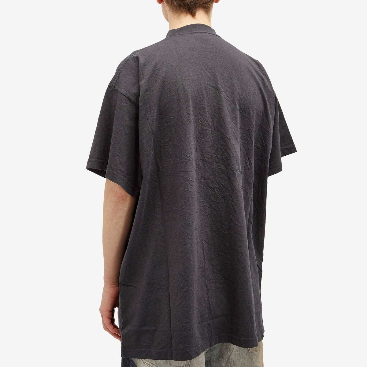Tシャツ・カットソー *BALENCIAGA* Oversized short sleeve t-shirt washed black whi BALENCIAGA Designer Oversized Black & White Branded T-shirt