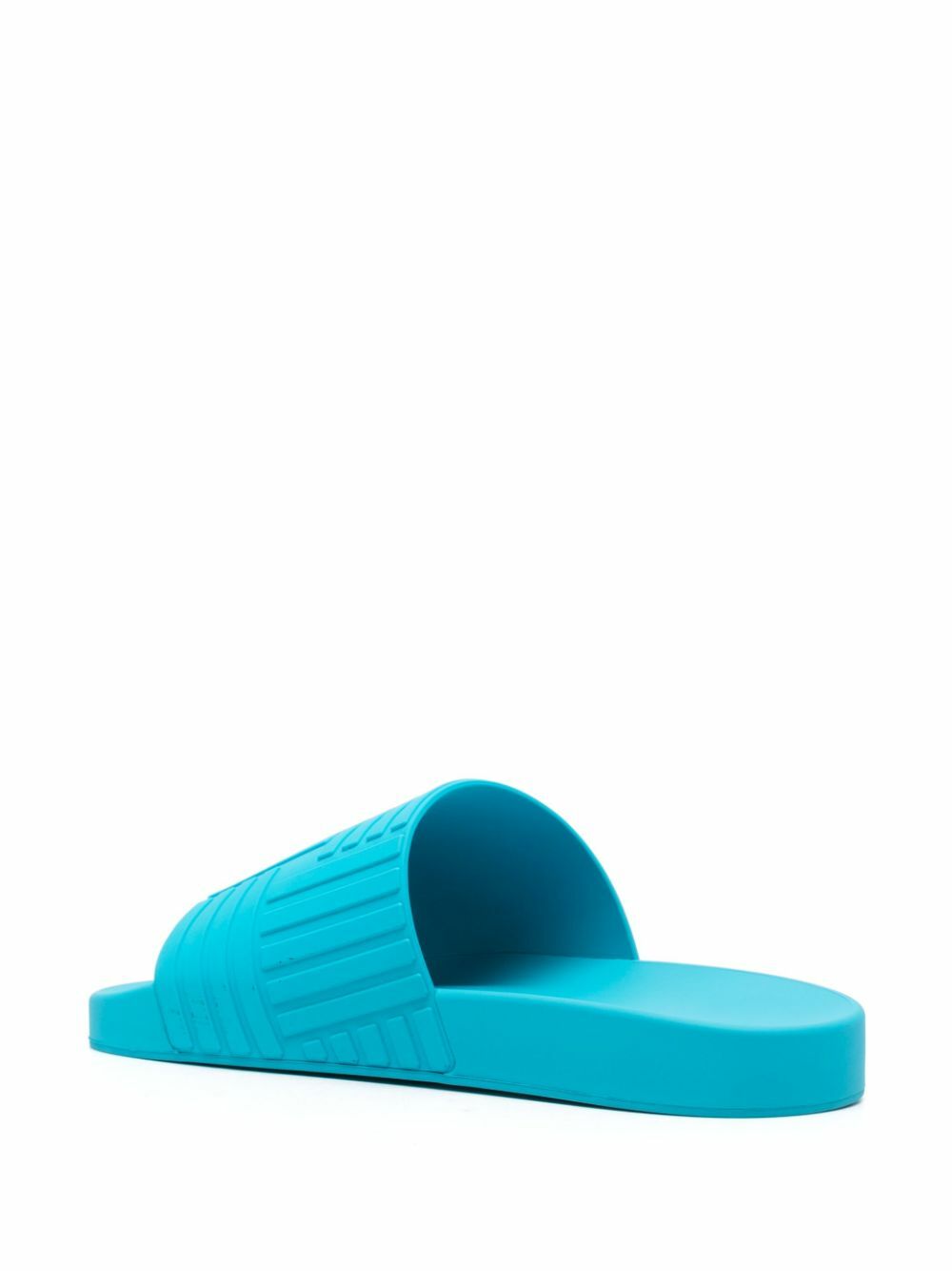 Bottega Veneta Blue Intrecciato Rubber Slides Bottega Veneta display picture 1