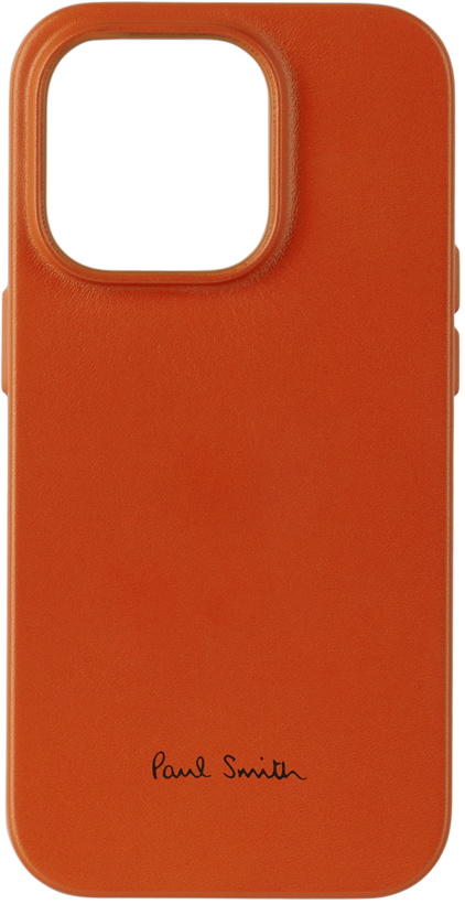 Photo: Paul Smith Orange Native Union Edition Leather MagSafe iPhone 14 Pro Case