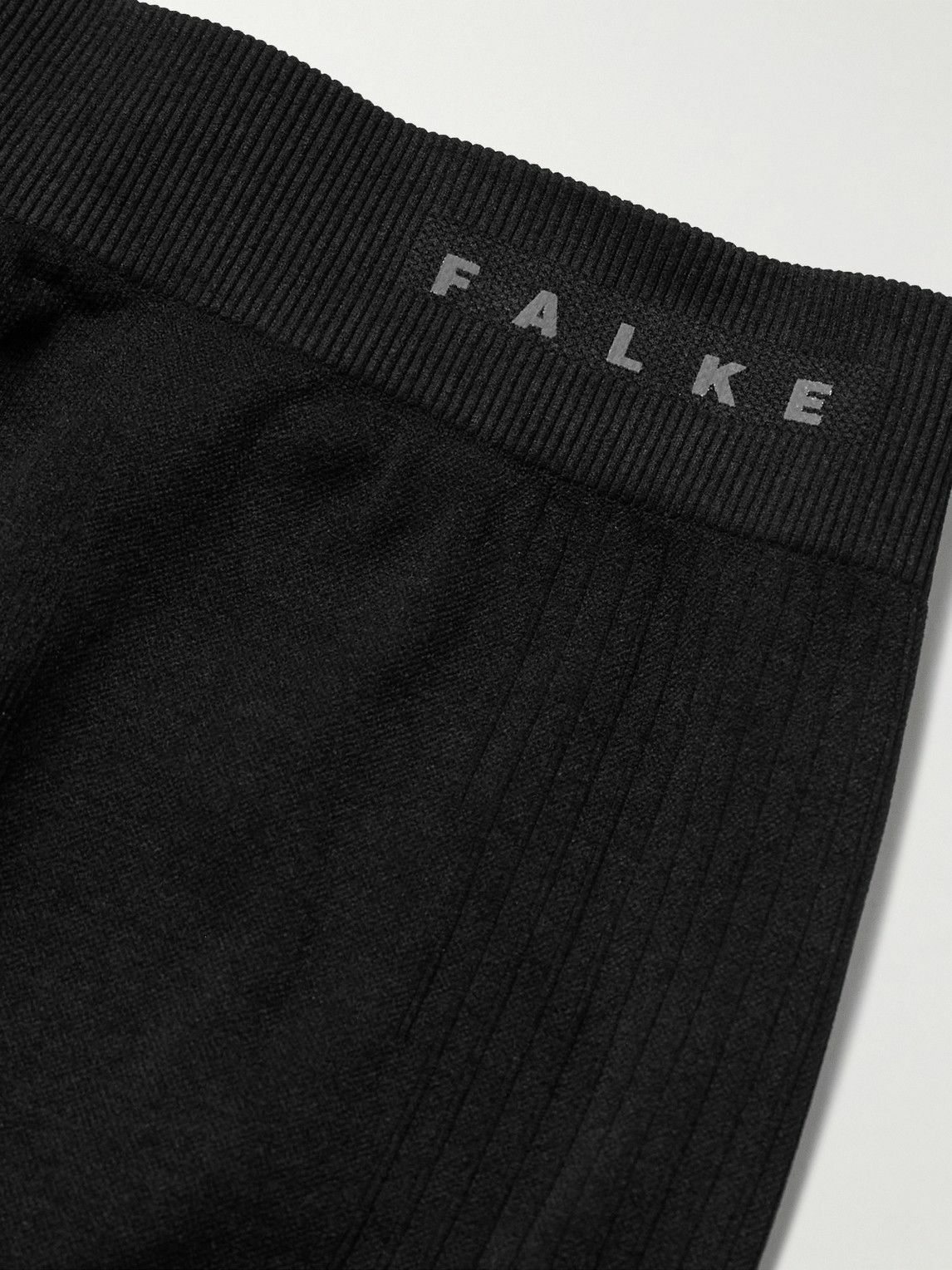 Falke - Recycled Ribbed-Knit Ski Tights - Black