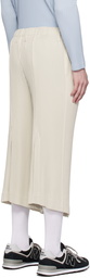 HOMME PLISSÉ ISSEY MIYAKE White Kersey Pleats Trousers