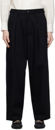 Y's Black Single-Pleated Trouser