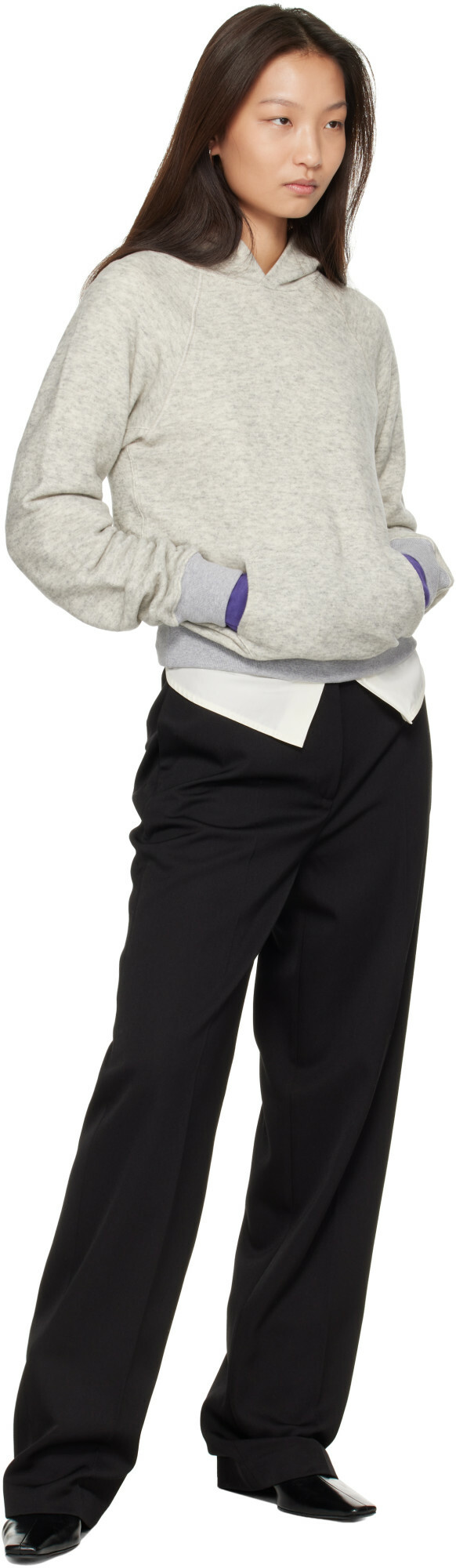 KHAITE Gray Ellen Hoodie