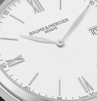 Baume & Mercier - Classima Quartz 40mm Steel and Croc-Effect Leather Watch - White