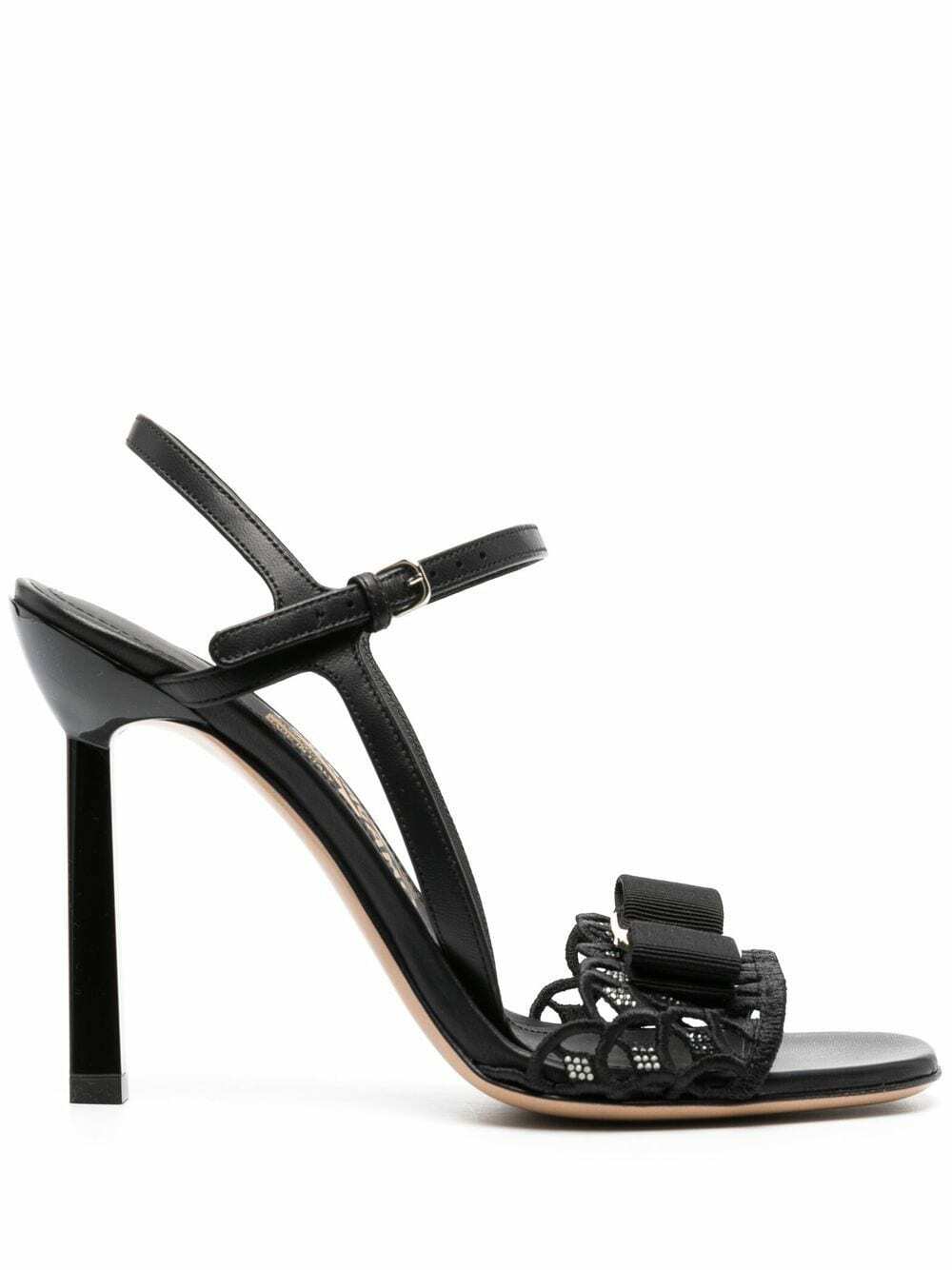 FERRAGAMO - Vara Lace Leather Heel Sandals Salvatore Ferragamo