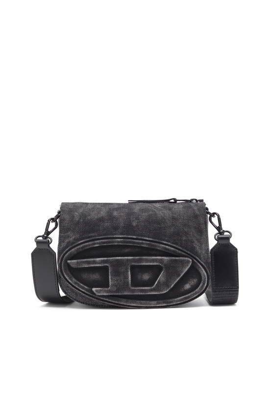 Photo: Diesel 1DR-Camera bag in stonewashed denim - Crossbody Bags Mens in Black