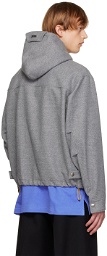 Solid Homme Gray Hooded Jacket