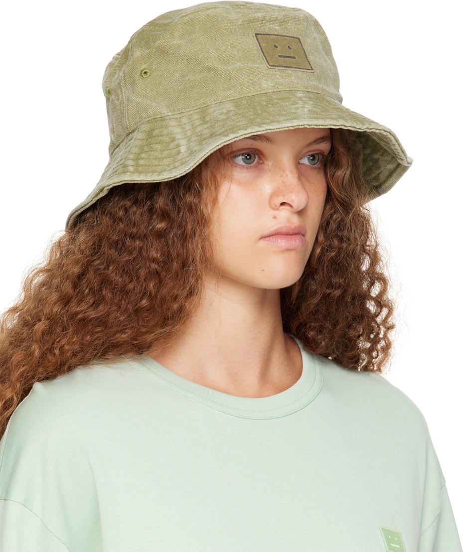 Acne Studios Khaki Patch Bucket Hat Acne Studios