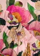 Borgo DE Nor Tatiana Floral-printed Linen-blend Midi Dress Pink