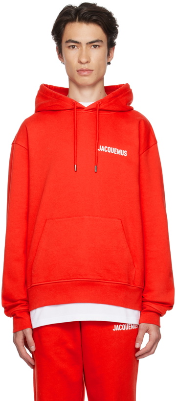 Photo: Jacquemus Red Le Papier 'Le Sweatshirt Jacquemus' Hoodie