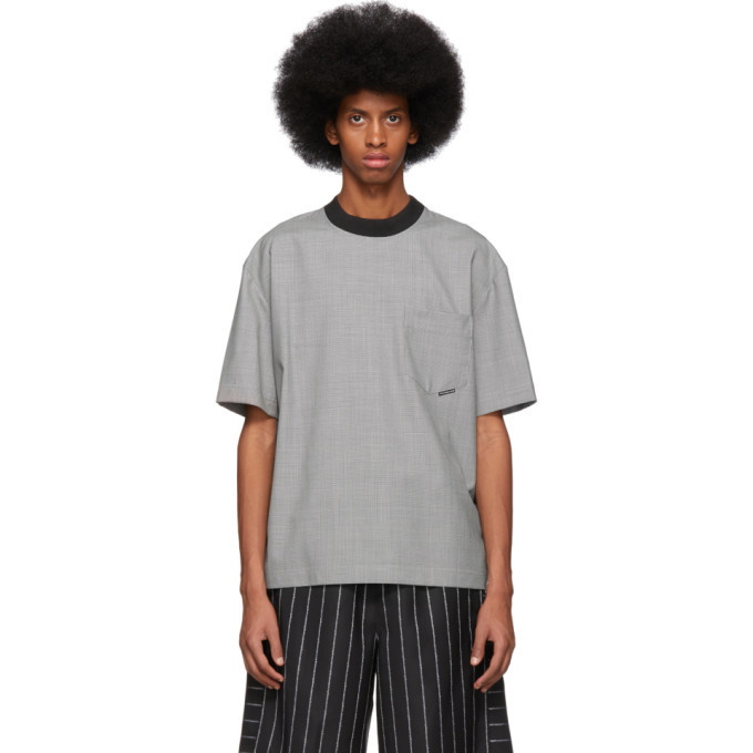 Photo: Alexander Wang Black and White Wool Houndstooth T-Shirt