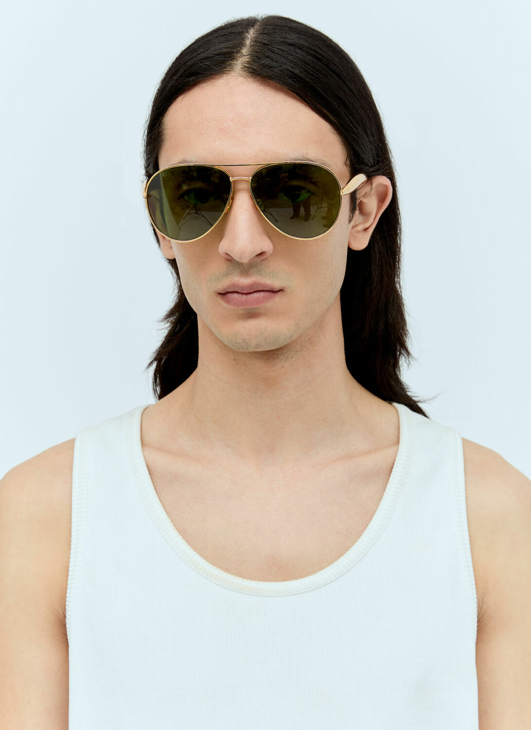 Bottega Veneta Sardine Aviator Sunglasses