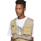 Palm Angels Beige Mesh Hunting Vest