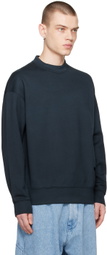 Emporio Armani Navy Flocked Sweatshirt