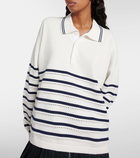 The Upside Wonder striped cotton polo sweater