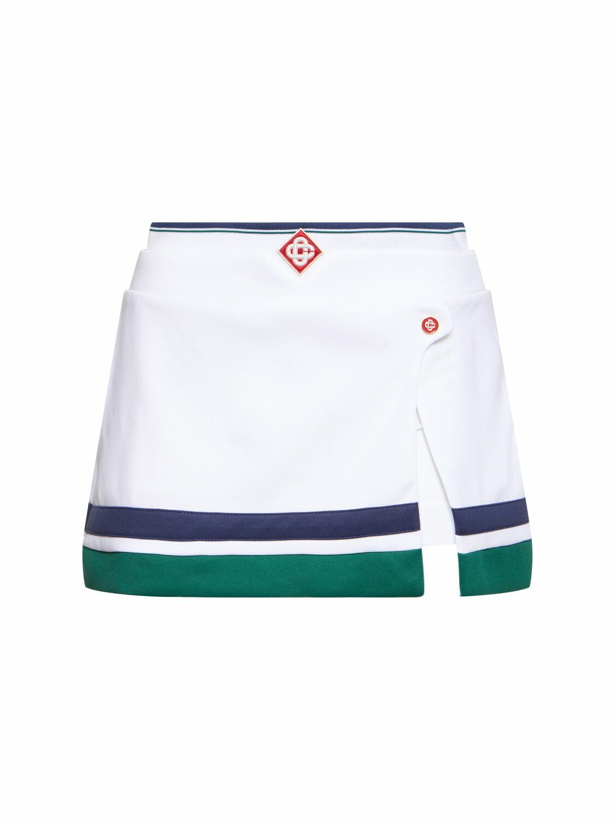 Photo: CASABLANCA Tricot Logo & Split Mini Skirt