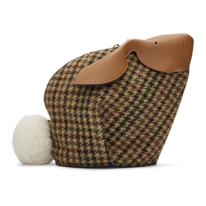 Bunny Tweed Shoulder Bag - Green