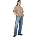 MM6 Maison Margiela Taupe Short-Sleeved Shirt