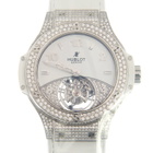 Hublot BIG BANG Tourbillon Hand Wind Diamond White Dial Mens Watch 345.SE.2010.LR.1704