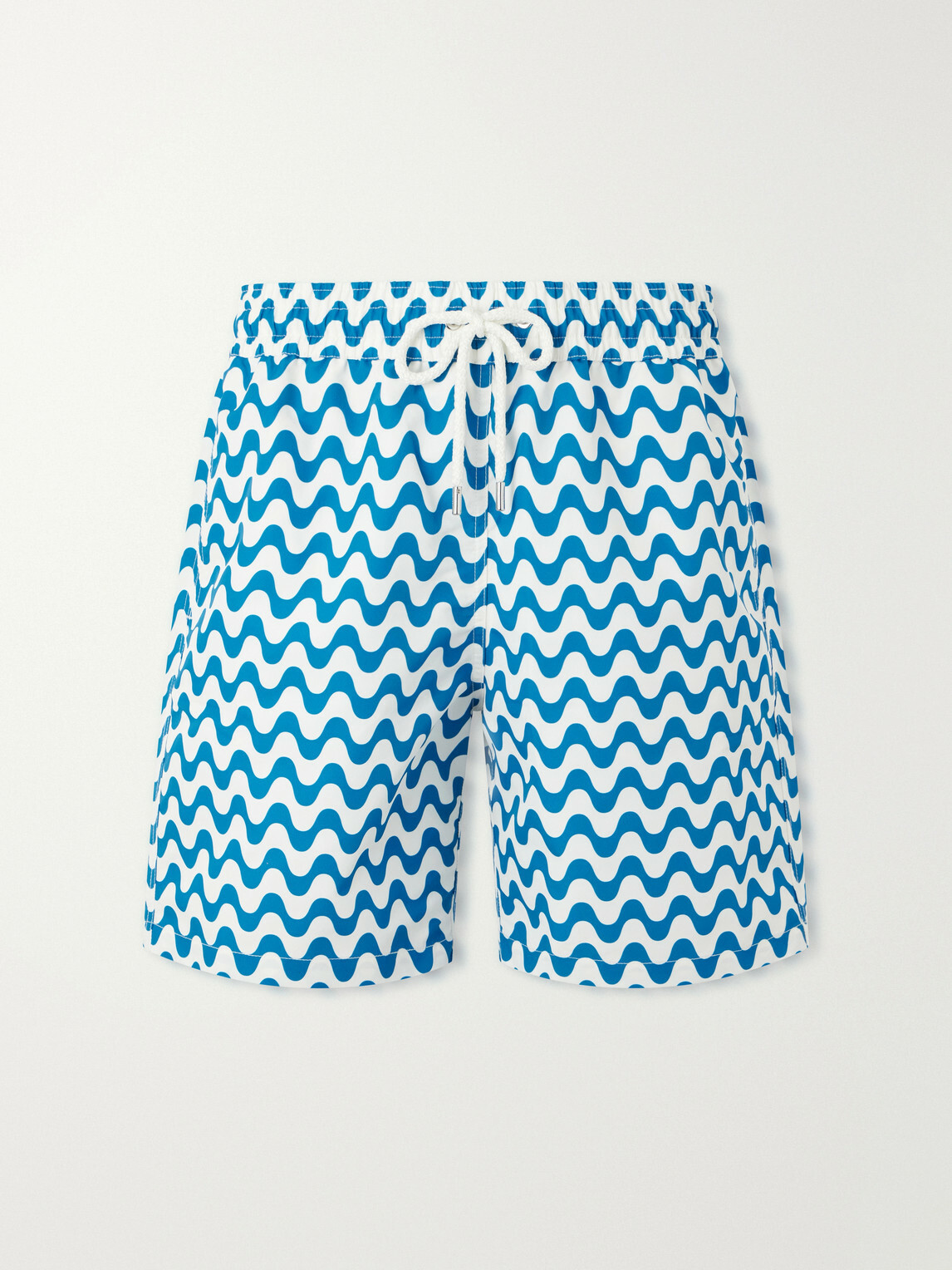Frescobol Carioca - Santos Straight-leg Printed Swim Shorts - Blue