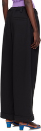 Meryll Rogge Black Sweatshirt Drawstring Chino Lounge Pants