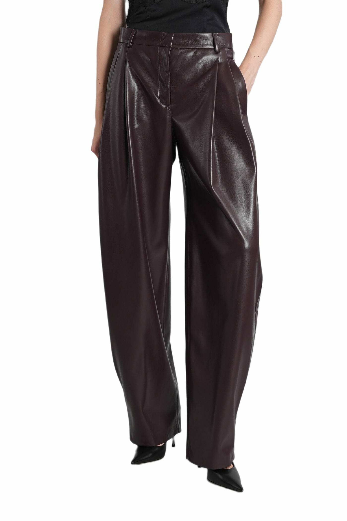 The Andamane Tracy-low Rise Pants In Bordeaux Polyester