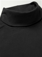 Monitaly - Super Russell Fleece-Back Cotton-Jersey Turtleneck Sweatshirt - Black