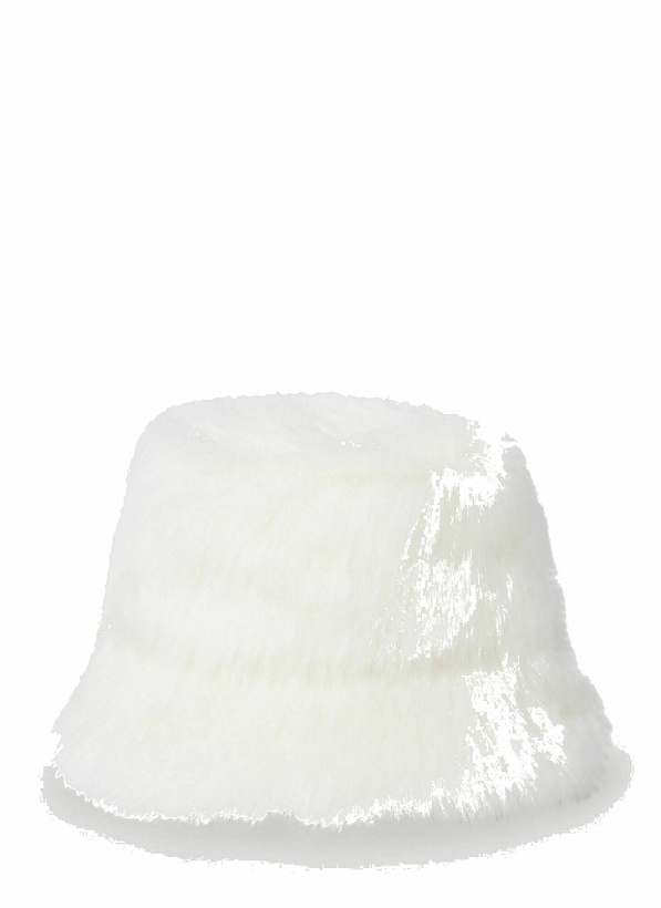 Photo: Comme des Garçons SHIRT - Furry Bucket Hat in White