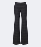 Magda Butrym Plaid virgin wool wide-leg pants