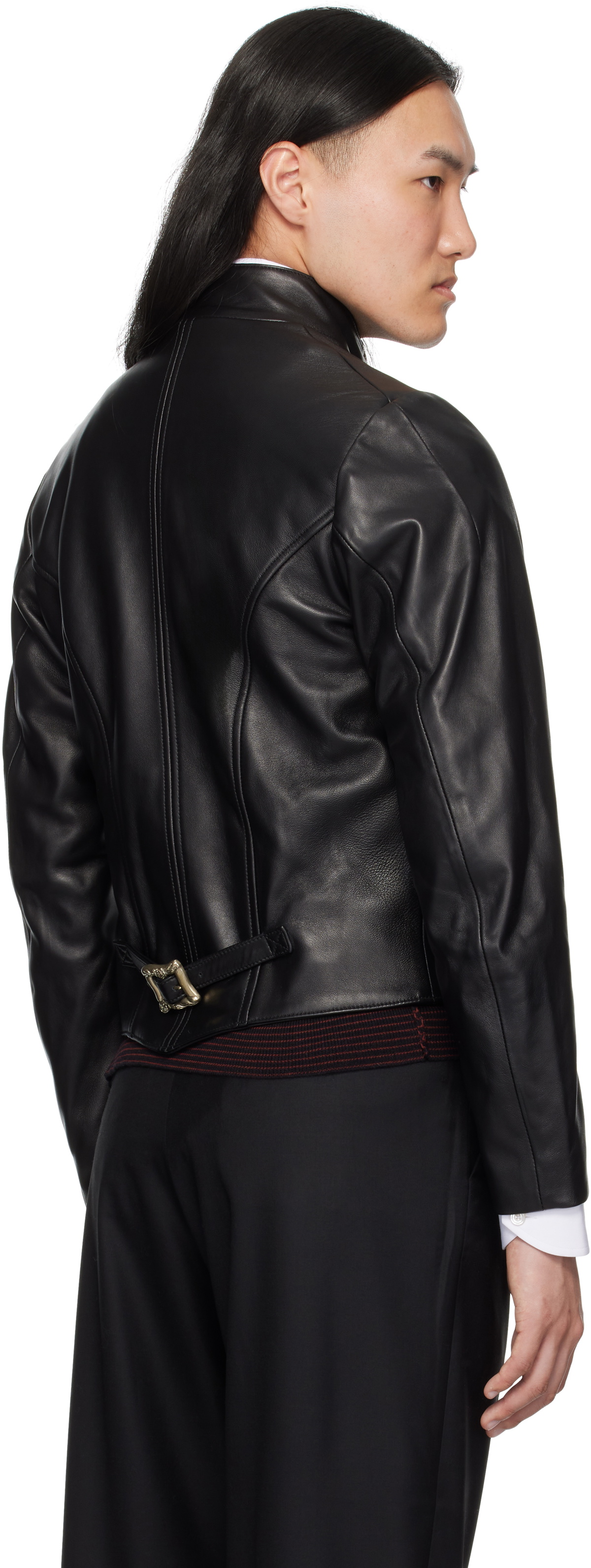 Enfants Riches Déprimés Black Fencing Leather Jacket