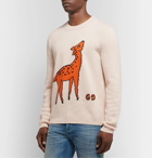 Gucci - Slim-Fit Logo-Appliquéd Intarsia Wool Sweater - Ecru