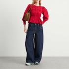 Damson Madder Women's Charlize Stripe Blouse in Red