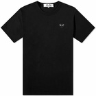 Comme des Garçons Play Men's Basic Logo T-Shirt in Black/Black